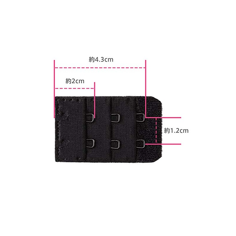 Emefeel Bra Extension Hooks, Size Adjustment, Extension Hooks, 2 Rows