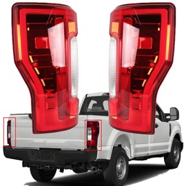 TJHSM 1 Pair of Tail Lights Replacement for 2017-2019 F250 F350 Rear Brake Lamps HC3Z13405D, HC3Z13404D, HC3Z13405F, HC3Z13404F