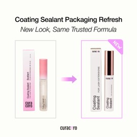 Curacoro 10ML Eyelash Coating Sealant - Professional Protective Topcoat for Long-Lasting Eyelash Extensions, Water-Resistance & Better Retention, Strong, Soft & Silky Lash Extensions