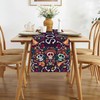 LFIVEOOH Mexican Table Runner, Day of The Dead, Dia De