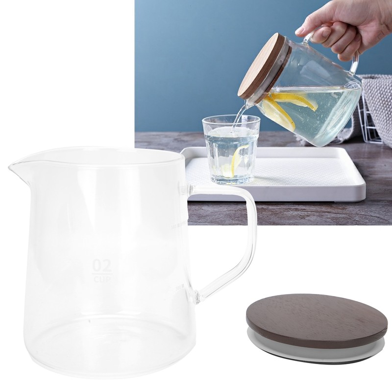 Coffee Pot with Lid HeatResistant Glass Heat Insulation Handle Kettle