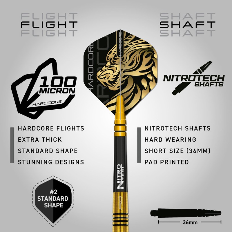 RED DRAGON Jonny Clayton Gold 24 Gram Professional Tungsten Darts