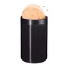 Relaxdays Cosmetic Bin, Bamboo Swing Lid, Modern Bathroom Bin, Plastic,
