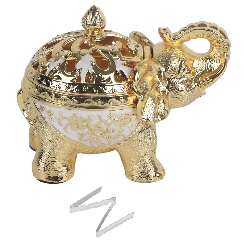 Elephant Shaped Incense Burner Aromatherapy Ornament for Living Room Entryway