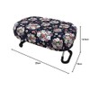 Compact sitting chair, large, foldable (pattern) (cherry blossom bouquet, navy