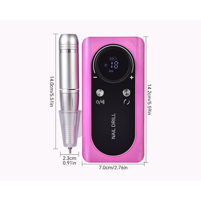 Rolabling Manicure Electric Nail File Kit 45000 RPM Professional Nail
