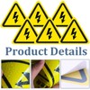 BOBOZHONG Safe Warning Sticker,20 Pcs 5cm/10cm Electrical Hazard Stickers Triangle