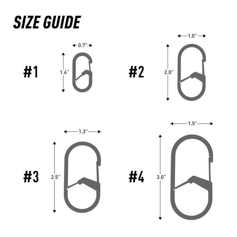Nite Ize GS2-11-R6 G-Series Dual Chamber Carabiner, Stainless Steel