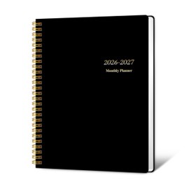 KMQOY Monthly Planner 2026-2027, 2026 Calendar 24 Months Planner, Jan 2026 - Dec 2027, 7.5"x10", Personal Calendar with Monthly Goals,2 years for School Office Home Planning(Black)