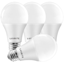 LUXRITE 2700K Warm White Dimmable LED Light Bulbs 1600 Lumens Energy Saving Pack of 4