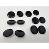 Pair of Zim's 20mm Round Black Flat Plastic Sew-On Safety