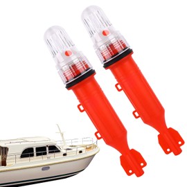 BTFO 2pcs Boat Flares, Waterproof Boat Safety Flares Coast Guard Approved Smart Marine Signal Light Marine Emergency Signal for Fishing Nets Buoys (Red)