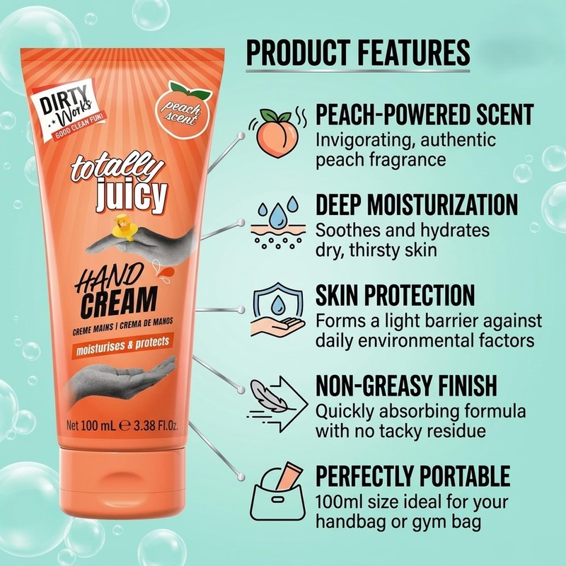 Dirty Works Totally Juicy Hand Cream - Moisturizing Lotion for