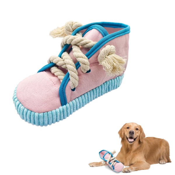 Andiker Dog Squeaky Toy, Durable Shoes-shaped Dog Chew Toys with