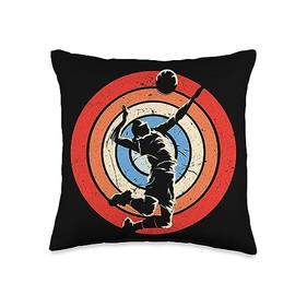 Volleyball Net Outdoor Volleyball Essentials Sunset Team Volleyball Arm Sleeves Volley Ball Throw Pillow, 16x16, Multicolor