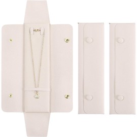 GORGECRAFT Pack of 3 Travel Case for Necklaces Tangle-Free Jewellery Organiser Storage Bag Travel Necklace Bag for Wedding Christmas Valentine's Day Women Bridesmaid Gifts Old Spi