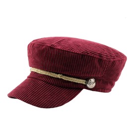 ZLSLZ Womens Retro Corduroy Ivy Newsboy Paperboy Cabbie Gatsby Painter Hats Caps (674red)