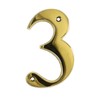 Beautiful 3 Inch Bevelled Edge Polished Gold Door Number 3