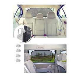 Araç Arka Ve Yan Camlar Için Vantuzlu Güneşlik Perde Seti Araç Perdesi (3'lü Set)