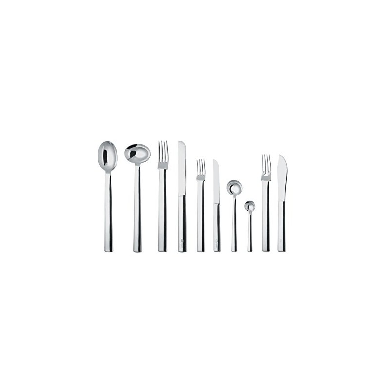 Alessi 18/10 Edelstahl Spiegel poliert "Rundes Modell" Mokka Kaffeelöffel, Set