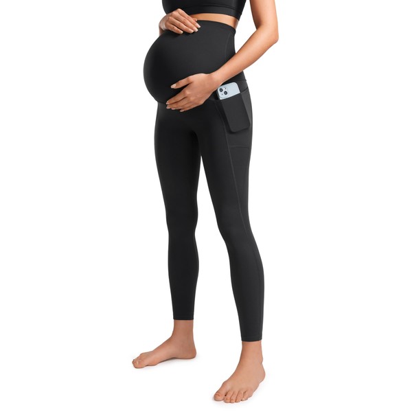 CRZ YOGA Womens Butterluxe Maternity Leggings with Pockets Over The