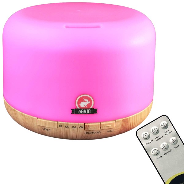Kid Cute Aroma Diffuser for Baby, 500ml Quiet Fragrant Humidifier for Bedroom with Remote Control & 4 Mode Timer & 7 Color Led Light, Waterless Auto Shut-Off
