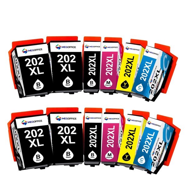 MEGOFFICE 202XL Ink Cartridges Compatible for Epson 202 XL for