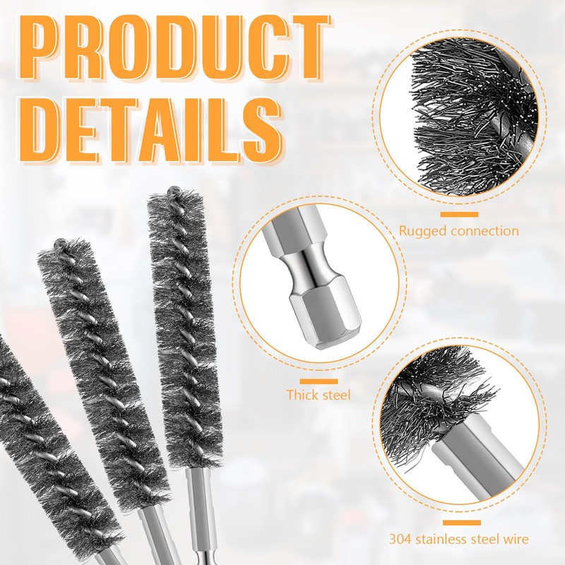 Bore Brush Bristles Wire Brush for Power Drill Cleaning Wire