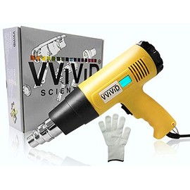 VViViD Professional Heat Gun Multi-Purpose Household Tool Including Precision Nozzle, Digital Temperature Readout and Heat-Proof Applicator Glove