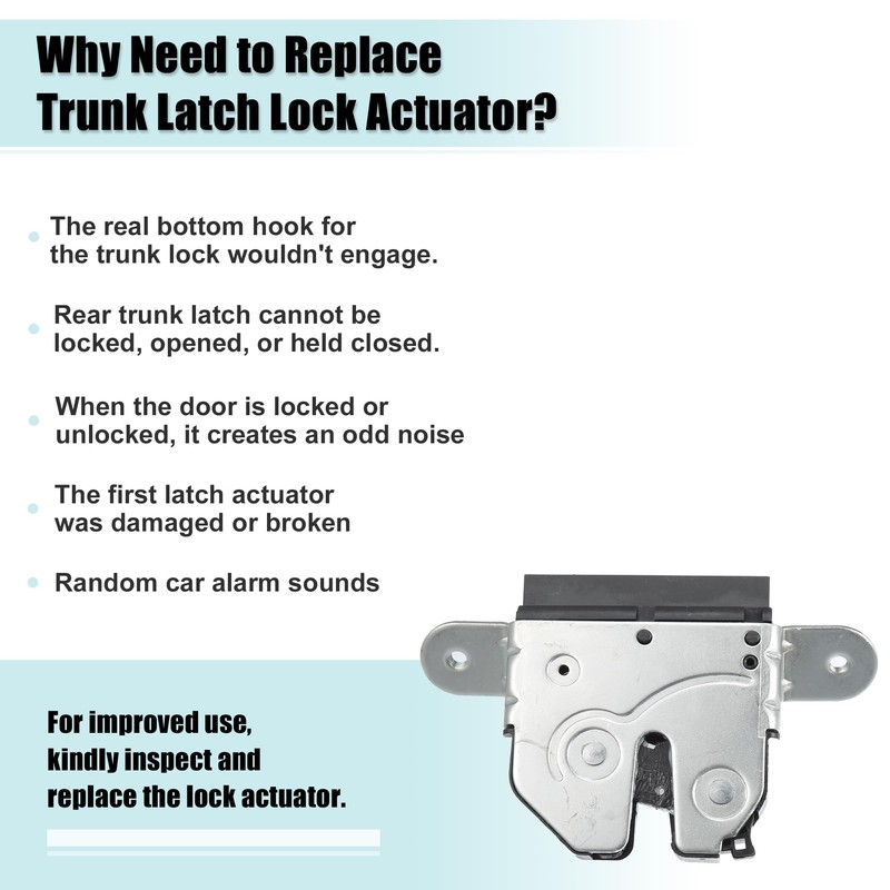 X AUTOHAUX Rear Tailgate Boot Lock Latch for Fiat 500