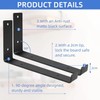 Heavy-Duty Black Scaffold Board Shelf Brackets (Set of 4) –