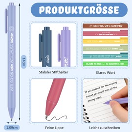 Nezyo Pack of 48 Ballpoint Pens with Motivational Saying Farewell Gift for Students Colleagues Teachers Thank You Pen Team Lucky Pen Exam Lucky Charm Ballpoint Graduation Gift Educator Employee (48)