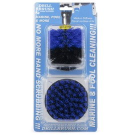 Marine Cleaning Brush Set - Boat Scrubbing Accessories - Aquatic Cleaning Brushes - Hull Cleaner Brush Tool Kit - Spinning Drill Powered Scrubbing Kit - Barnacles Blasting Brushes - Tank Cleaner