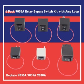 Dusledel 9038A Fuel Pump Relay Bypass Master Switch Kit with Amp Loop, Pack of 6 Relay Tester Diagnostic Scan Switch Kit