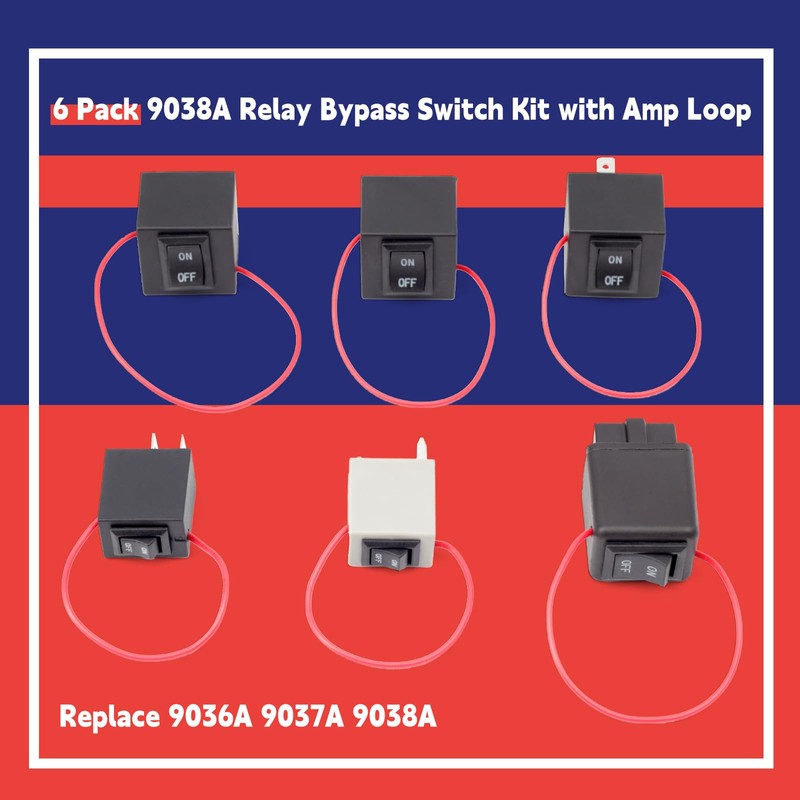 Dusledel 9038A Fuel Pump Relay Bypass Master Switch Kit with
