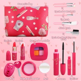 Toddler Girl Toys, Pretend Makeup Kit for Girls 3-5, Kids Play Makeup Set for...