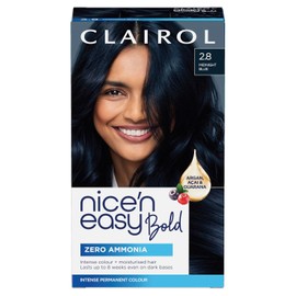 Clairol Nice N Easy Permanent Bold Zero Ammonia Hair Dye 2.8 Midnight Blue