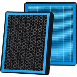 FP72 Cabin Air Filter With Activated Carbon For 2015-2022 Ford F150 F250 F350 F450 F550 Super Duty Expedition,For 2015 2016 2017 2018 2019 2020 2021 2022 F-150 F-250 F-350 F-450, (Blue)