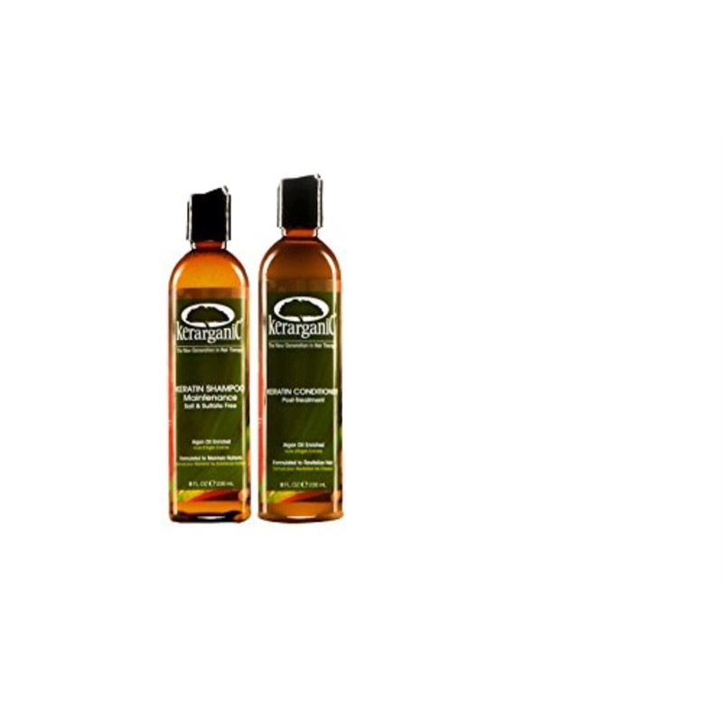 KERARGANIC Organic Salt & Sulfate Free Shampoo and Conditioner 08oz