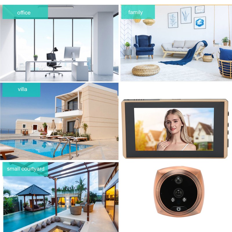 Digital Door Viewer Peephole 1080P Color Night Vision Human Body