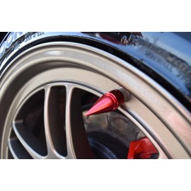 TRUE SPIKE 4 TRUE SPIKE RED SPIKED TPMS WHEEL AIR VALVE STEM COVER CAP FOR SUBARU