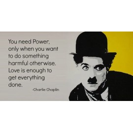 Charlie Chaplin Quote refrigerator magnet  3"  1/2 x 4 1/2 "