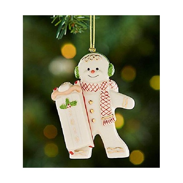 Lenox Sledding Gingerbread 2019 Porcelain Ornament New in box