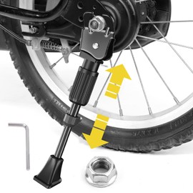 CYFIE Kids Bicycle Stand Tire Size 12-20 Inches Kickstand for Kids with Non-Slip Feet Side Stand Road Bike Cross Bike Mountain Bike Kids Bicycle Training Wheels Replacement (12-20 Inches) (12-20