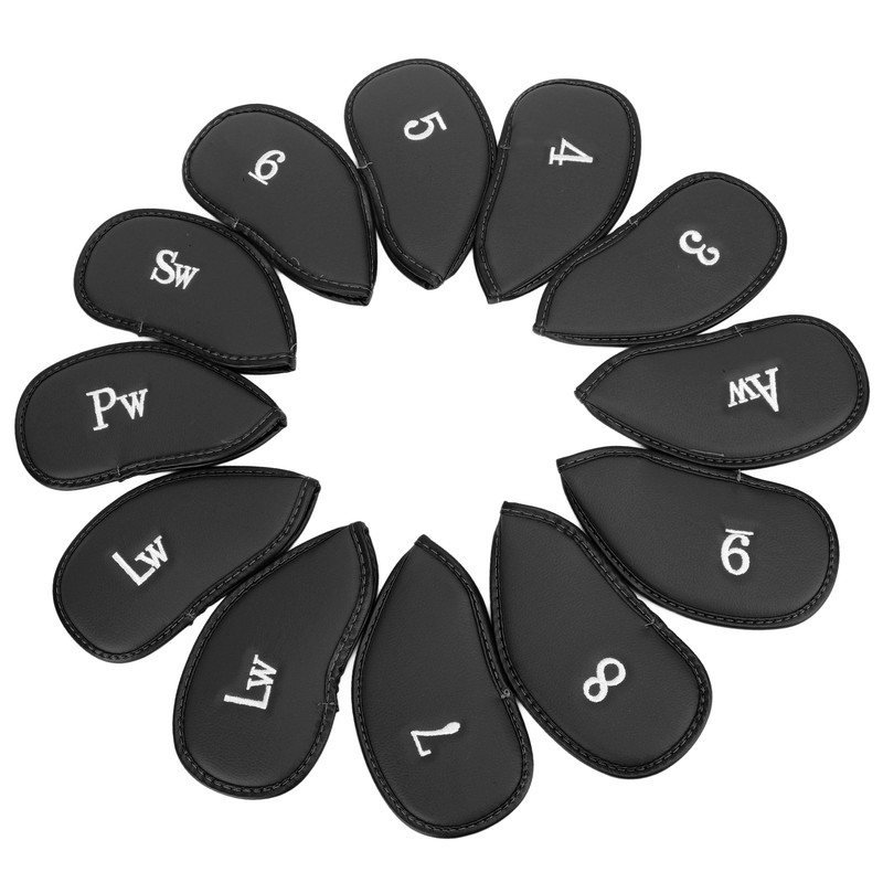 12Pcs Golf Iron Covers Set with Numbers Soft Protective Golf