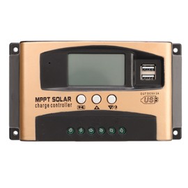 Solar Charge Controller MPPT Solar Charge Controller Solar Panel Regulator with LCD Display Paremeter Adjustable Gold 30A