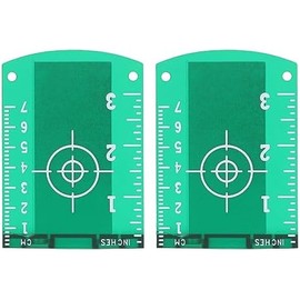 2 Piezas Placa Magnética Para Nivel Láser Con Soporte Y Escala De Medición En Pulgadas Y Centímetros