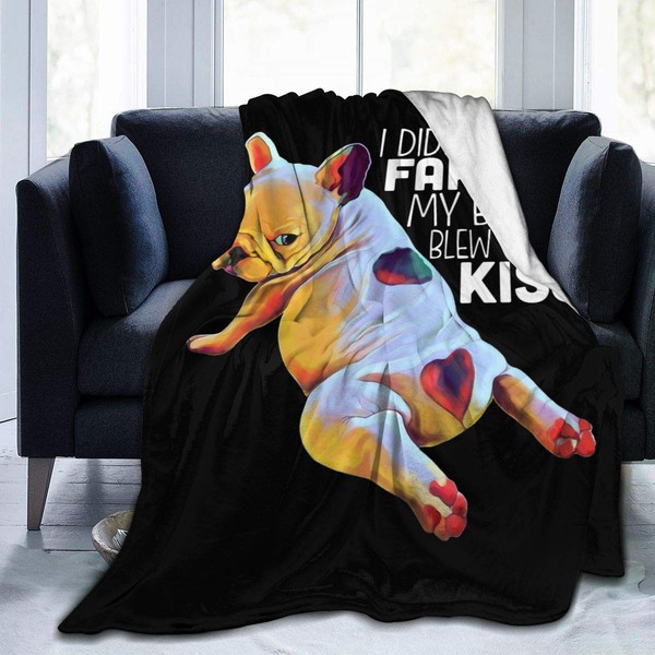 Ultra Soft Flannel Fleece Throw Blanket French Bulldog Funny Frenchie