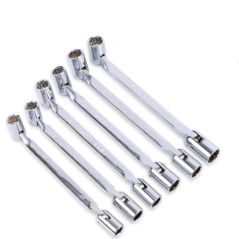 FLZOSPER Metric 10×12mm Double Flexible Socket Wrench, 12 Point