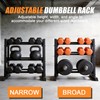 Dumbbell Rack 3-Tier Adjustable Dumbbell Rack Suitable for Dumbbells, Kettlebells,